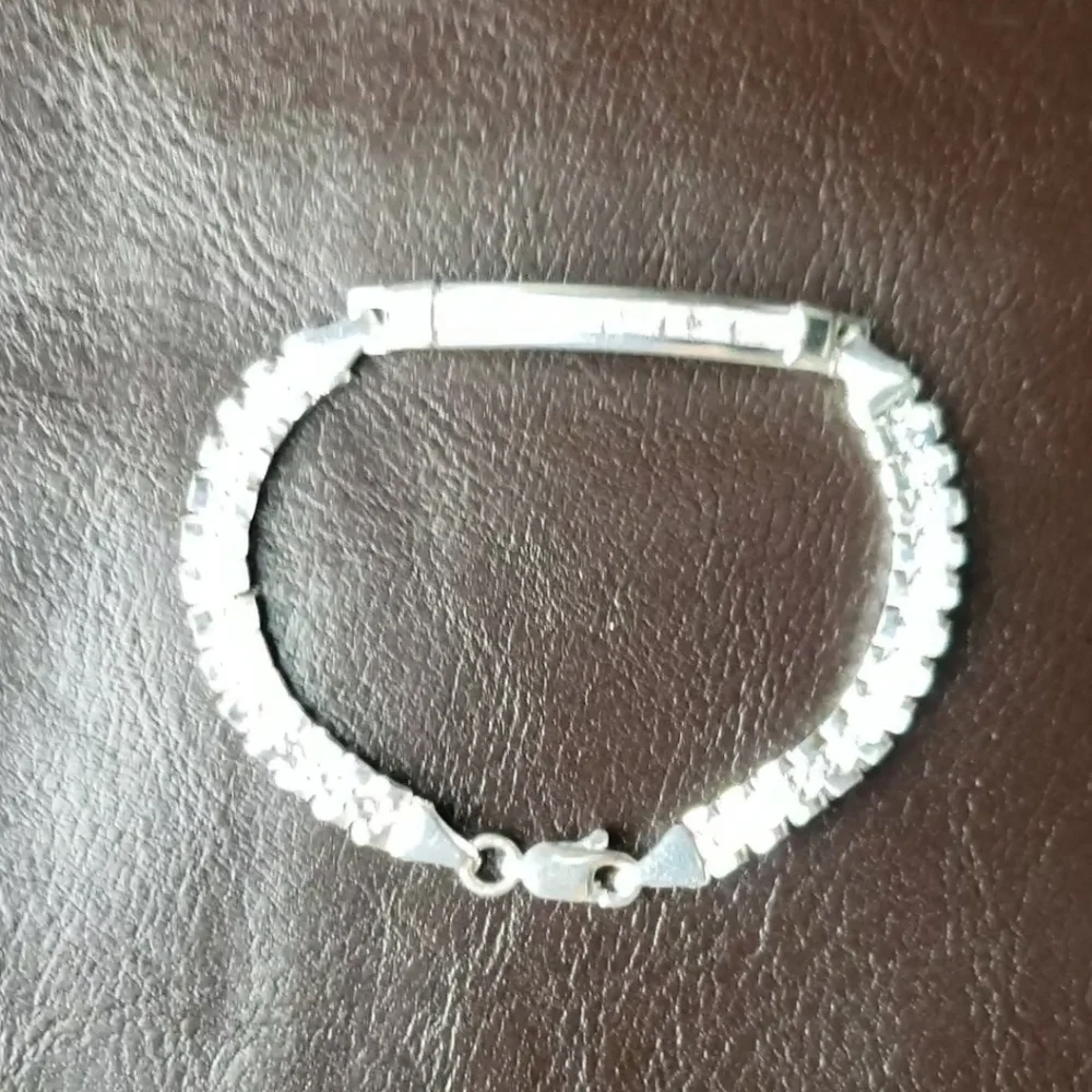 925 fine silver girl‎ bracelet with zircon stones - Picture 12 of 14